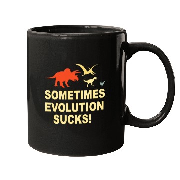 Discover Evolution Sucks Humour Cooler Saying Teacher Nerd Student Mugs