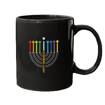 Discover Hanukkah Menorah Pickleball Mugs
