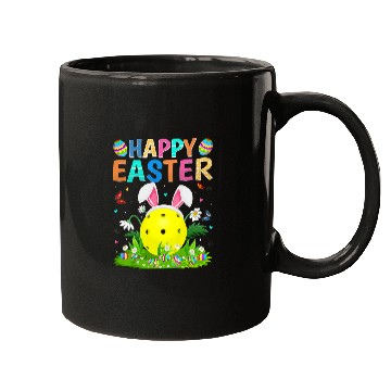 Discover Happy Easter Bunny Egg Funny Pickleball Easter Sunday Mugs
