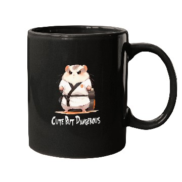 Discover Cute But Dangerous Funny Hamster Karate Mugs
