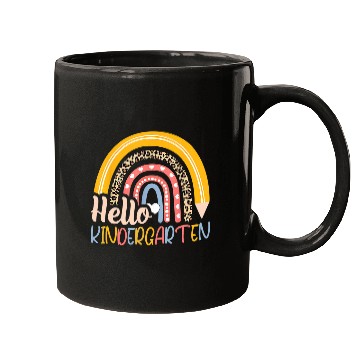 Discover Hello Kindergarten Teacher Rainbow Back To School Student Mugs