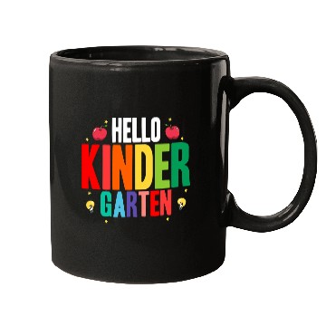 Discover Hello Kindergarten Student Teacher Back To School 3 Mugs