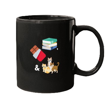 Discover Books Chocolate Cats Cute Book Lover Mugs