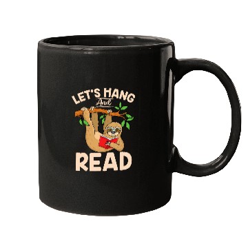 Discover Hang and read Bookworm Sloth Reader Librarian Book Lover Mugs
