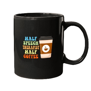 Discover Groovy Half Speech Therapist Half Coffee SLP Retro Mugs