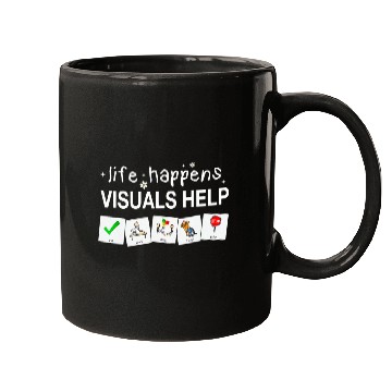 Discover Life Happens Visuals Help Special Education Teacher Aide 1 Mugs