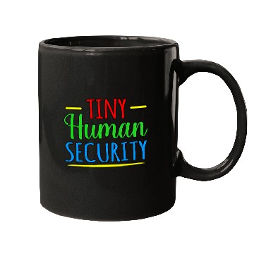 Discover Tiny Human Security Daycare Provider Childcare Lover Graphic Mugs