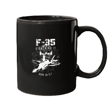 Discover F35 Tactical Fighter Pilot USAF Aviation Born To Fly Mugs