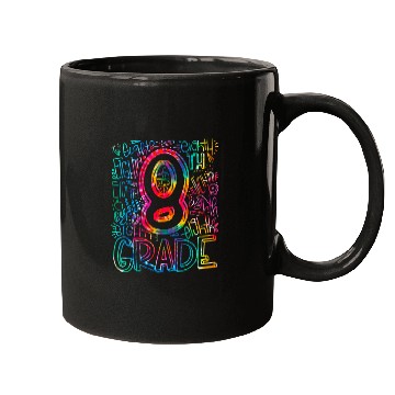 Discover Tie Dye 8th Grade Back To School Teacher Student Typography Mugs