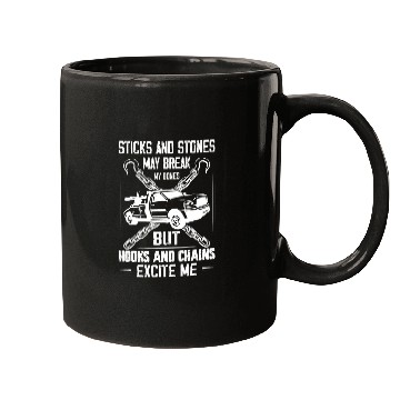Discover Hooks And Chains Excite Me Trucking Tow Truck Driver Mugs