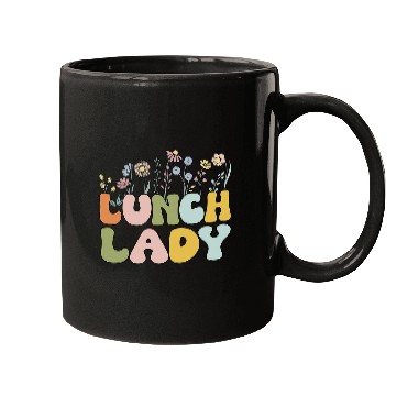 Discover Retro Lunch Lady Wildflower Daisy School Cafeteria Worker Mugs