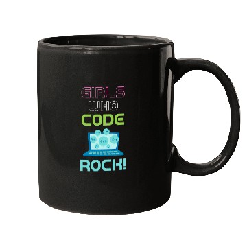 Discover Girls Who Code Rock Programmer Computer Debugging Coder Mugs