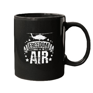 Discover Freedom comes in the air helicopter pilot Mugs