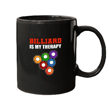 Discover Billiard is My Therapy Billard Pool Player Mugs