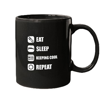 Discover hvac technician eat sleep air conditioning repeat design Mugs
