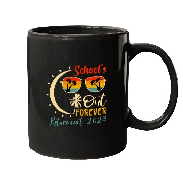 Discover Schools is Out Forever Teacher Retirement Mugs