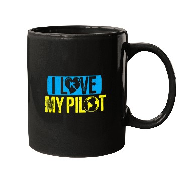 Discover I Love My Pilot Aviation Flight Aviator Student Pilots Mugs