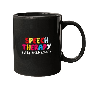 Discover Speech Therapy Every Word Counts For Pathologist Therapist Mugs