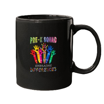 Discover Pre K Squad Embracing Differences Autism Teacher Mugs