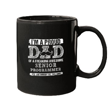 Discover Im A Proud Dad Senior Programmer Mugs
