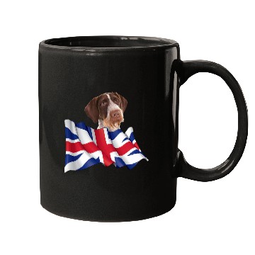 Discover Union Jack Flag Dog Pointers German Wirehaired Mugs