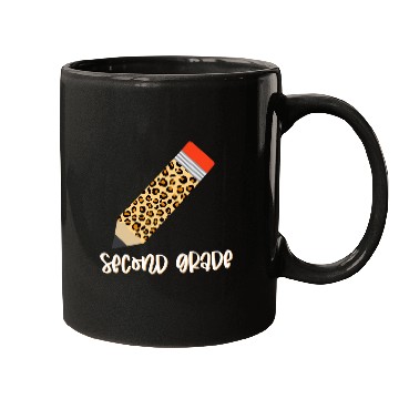 Discover Leopard Plaid Print Second Grade School Teacher Student Mugs
