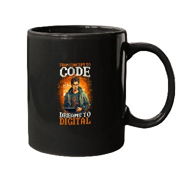 Discover Programming Concept To Code Digital Software Developer Mugs