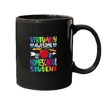Discover Virtually Awesome Homeschool Student Back To School 1 Mugs