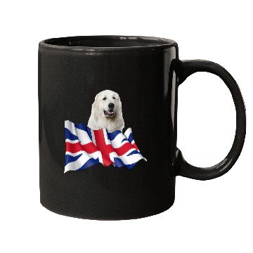 Discover Union Jack Flag Dog Great Pyrenees Mugs