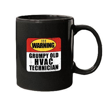 Discover Warning Grumpy Old HVAC Technician Mugs