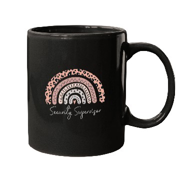 Discover Security Supervisor Leopard Rainbow Appreciation Mugs