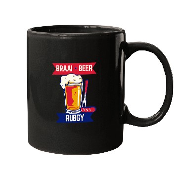 Discover Braai Beer Rugby South African Mugs