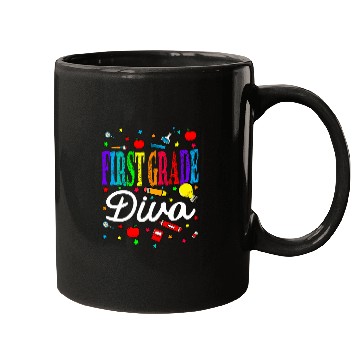 Discover First Grade Diva Back To School Teacher Student Mugs