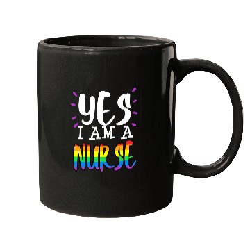 Discover nurses Gay Pride LGBT Lesbian Nursing Student RN CNA Mugs