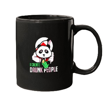 Discover I Create Drunk People Panda Waiter Bartender Bartending Mugs