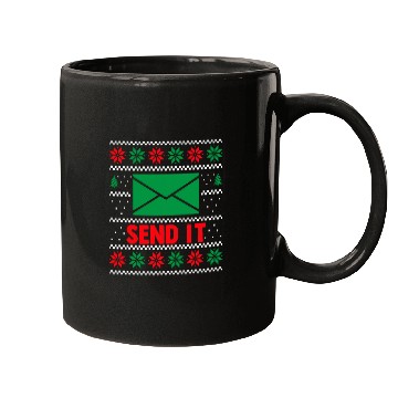 Discover Send It Mail Carrier Postal Worker Mailman xmass Christmas Mugs