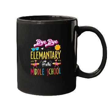 Discover Flamingo Back to School Bye Elementary Hello Middle School Mugs