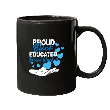 Discover Proud Black Educated Social Worker Mugs
