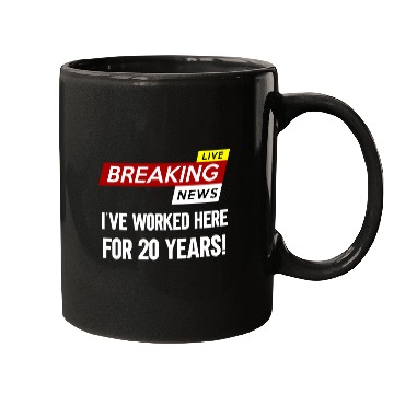 Discover Worker work anniversary appreciation worked here for 20 Mugs