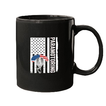 Discover USA Flag American Paramotor Pilot Paramotoring Mugs