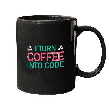 Discover I Turn Coffee Into Code Coding Pun Computer Programmer 2 Mugs