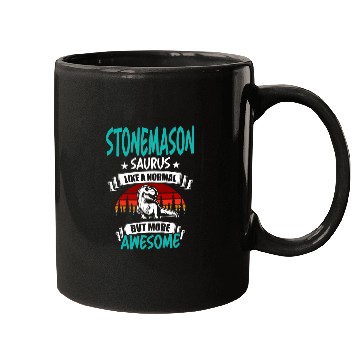 Discover Stonemason Saurus Like Normal T Rexs Dinosaur Mugs