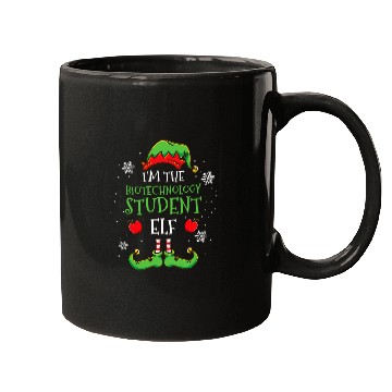 Discover Im The Biotechnology Student Elf Christmas Mugs