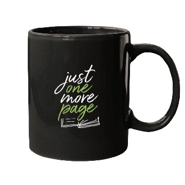 Discover Just One More Page Funny Book Reader Reading Nerd Bookworm Mugs