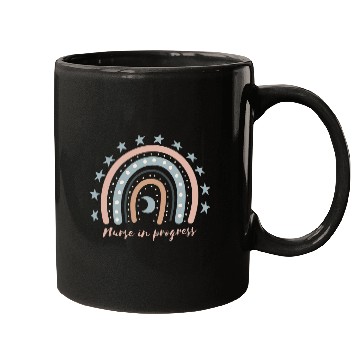 Discover nurses In Progress Nursing School Student Boho Rainbow Cute Mugs