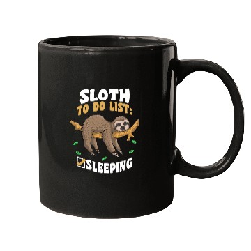 Discover Sloth Sleeping To Do List Funny Lazy Sloth Mugs