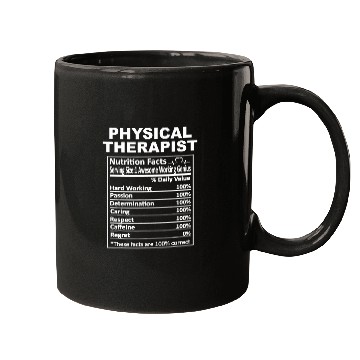 Discover Physical Therapist Nutritional Facts Label Physical Therapy Mugs