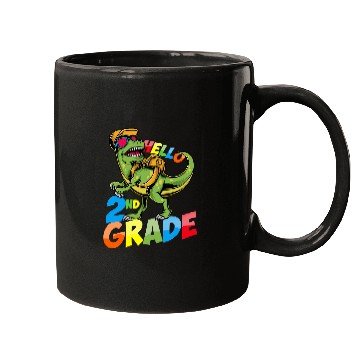 Discover Funny Dinosaur 2nd Grade StudentTeacher Back to School Mugs