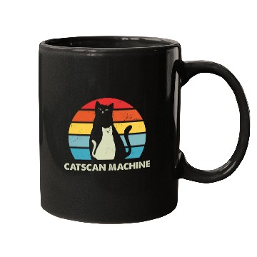 Discover CATscan Machine Cat Lover Funny Kitten Humor 4 Mugs