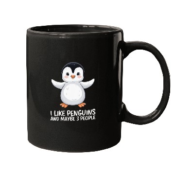 Discover I Like Penguins Maybe 3 People Mugs